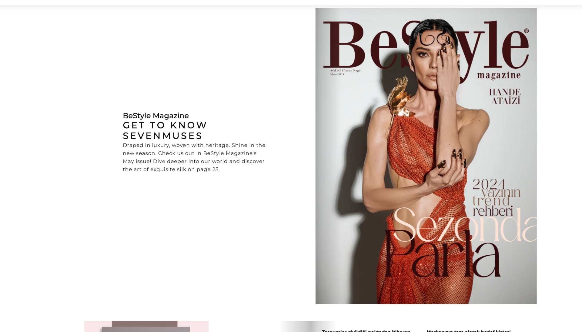 BeStyle Magazine cover feature connected to Seven Muses
